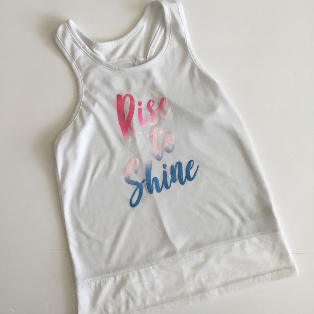 Athletic Works Girl’s Tank Top “Rise To Shine” M